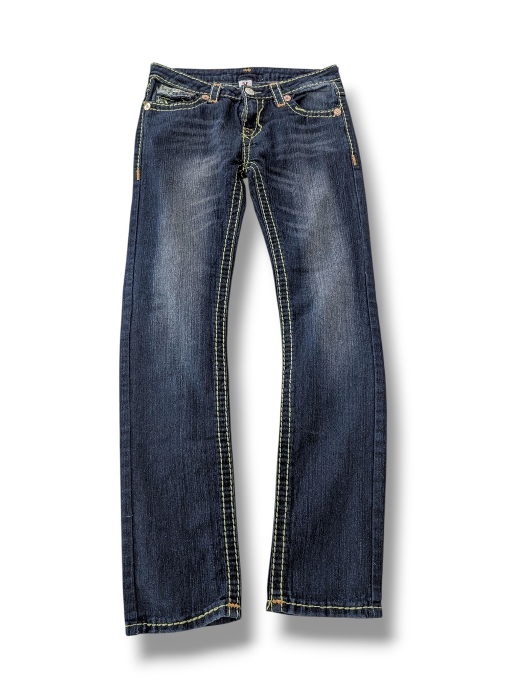 True Religion Women's Dark Blue Straight Leg Jeans